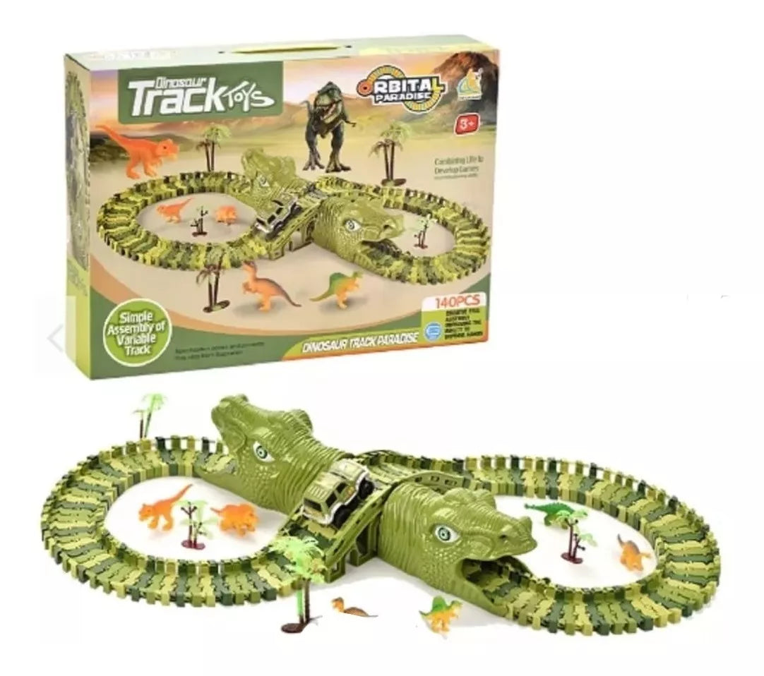 PISTA CARRERAS DINOSAURIO FLEXIBLE 140PI